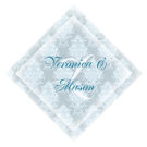 Monogram Large Diamond Wedding Label 3x3